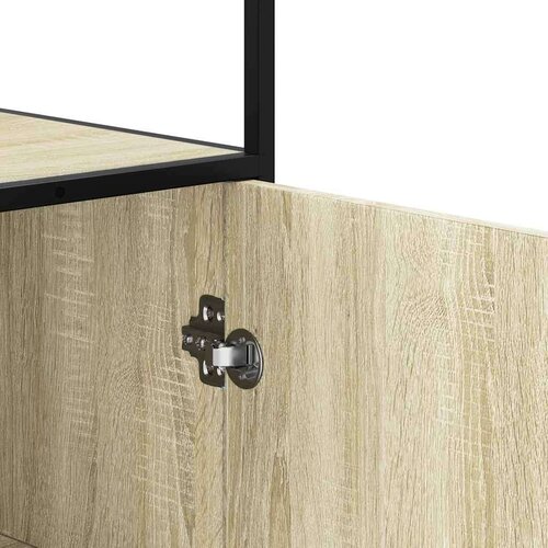 VidaXL Visoka ploča sonoma hrast 68x35x139cm konstruirano drvo i metal Slike