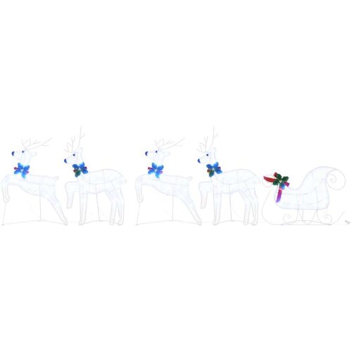 VidaXL LED irvasi 5 pcs Bijelo tkanina Slike