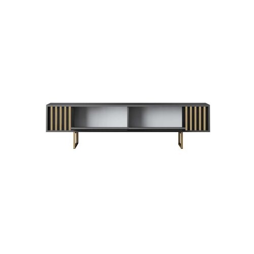 Hanah home TV komoda Gold Line, 180x48x30 cm, antracit-zlatna boja Slike