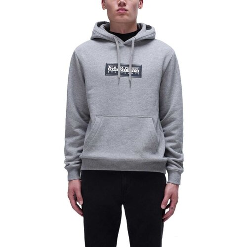 Napapijri B-box logo h medium grey melange Cene