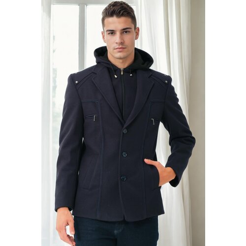 Dewberry K7532 MEN&amp;#039;S COAT-NAVY-1 Slike