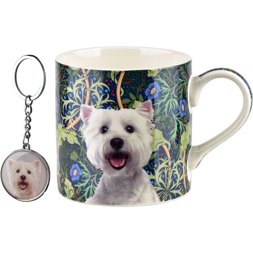 Mondex Skodelica porcelan Noya West Terrier 9x13x9 granatno zelena 1kos, (5000300855) Slike