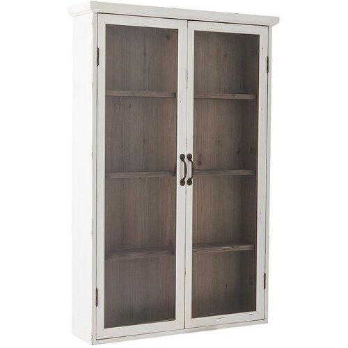 Bloomingville Bela stenska vitrina iz masivne jelke 81x122x18 cm Hazem &amp;ndash; Slike