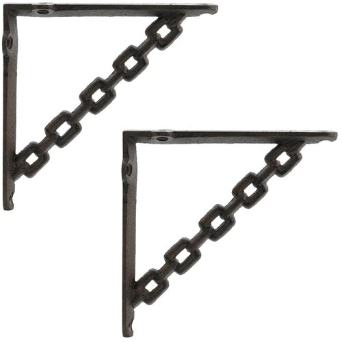  Nosači za zidne police 2 kom. Antikno smeđa 21 x 21 x 3.5 cm - antička smeđa 21 x 21 cm 2 Slike