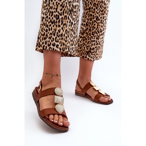 Sergio Leone Women&amp;#039;s Flat Sandals With Embellishments Slike