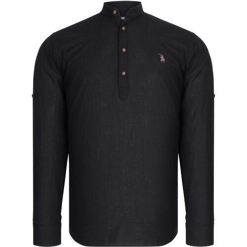 Dewberry G783 JUDGE COLLAR MEN&amp;#039;S SHIRT-PLAIN BLACK Slike
