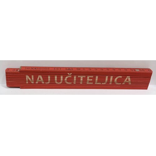 HEKA Zložljiv meter Heka (napis: Naj učiteljica, rdeče barve, 2 m) Cene