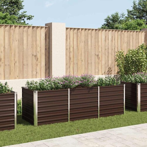 Furnova Visoka greda rjava 240x80x77 cm pocinkano jeklo, (21919871) Slike