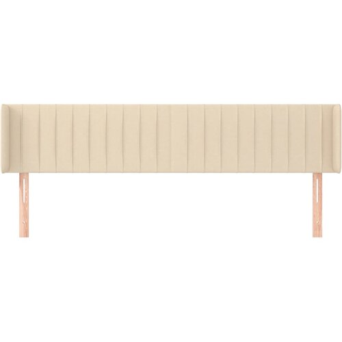  Uzglavlje s u&amp;scaron;ima krem 203x16x78/88 cm od tkanine Slike