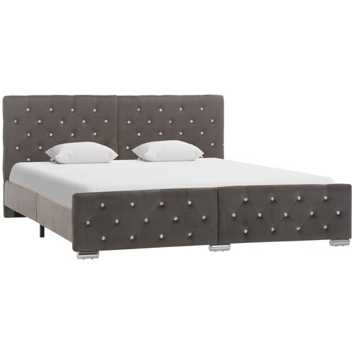 Furnova Posteljni okvir siv žamet 160x200 cm, (21931669) Slike