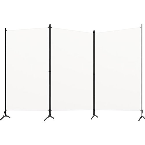 Furnova Paravan 3-delni bel 260x180 cm tkanina, (21929939) Cene