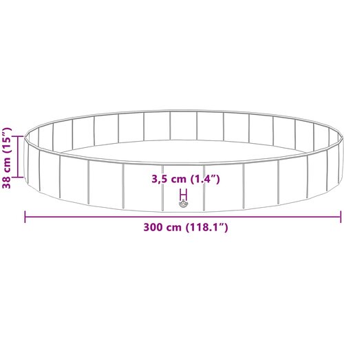  Bazen za pse Plava &amp;Oslash;300 x 38 cm Debeli PVC Slike