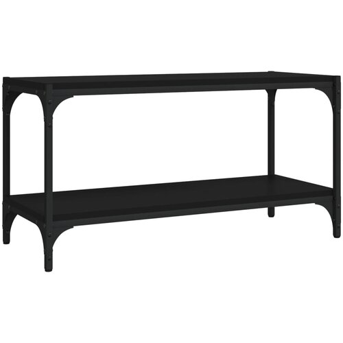 VidaXL TV omarica črna 80x33x41 cm inženirski les in jeklo, (20600674) Slike