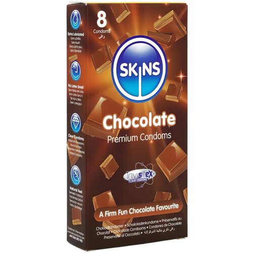 Skins čokoladne kondomi (8 kos) Slike
