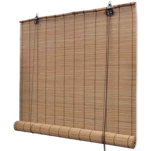 vidaXL roleta za zatemnitev rjavi bambus 80 x 160 cm