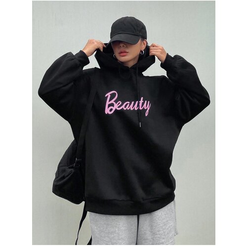 K&H TWENTY-ONE Women's Black Beauty Printed Hoodie Sweatshirt Slike