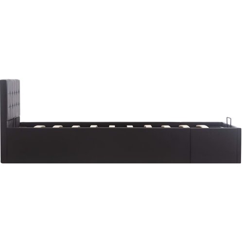  Hidraulični okvir za krevet od umjetne kože crni 90 x 200 cm Slike