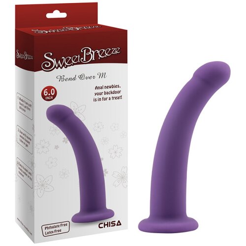  Bend Over Silikonski dildo bez testisa, Ljubičasti, 15 cm Cene