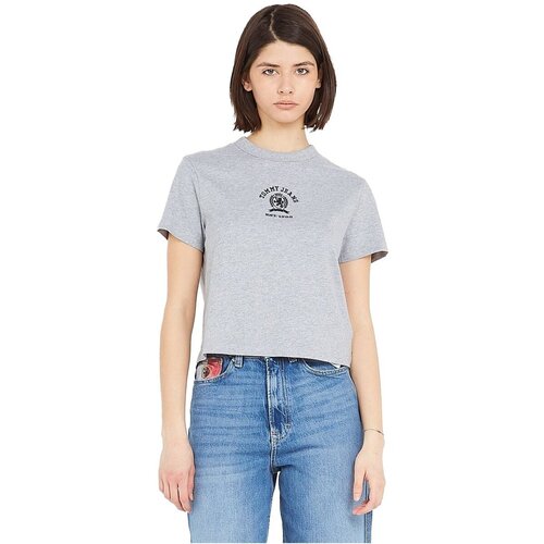 Tommy Jeans Majice &amp;amp; Polo majice DW0DW20317 Siva Slike