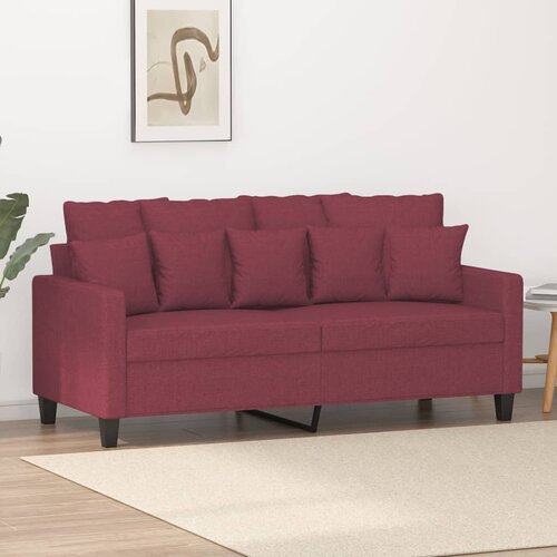vidaXL Kavč dvosed vinsko rdeč 140 cm blago Cene