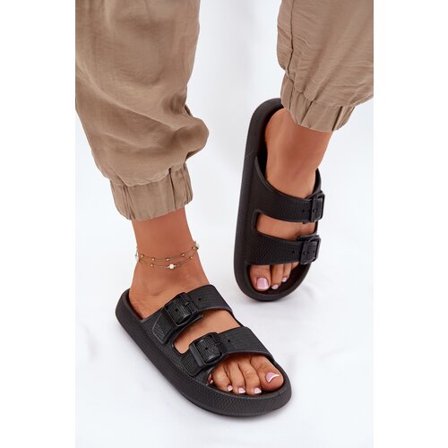 Boto Women's Platform Sandals With Buckles Black Nitiana Cene