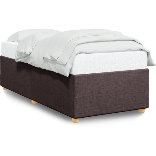  The Living Store Posteljni okvir temno rjav 100x200 cm blago - Posteljni Okvir, (21525332) Slike