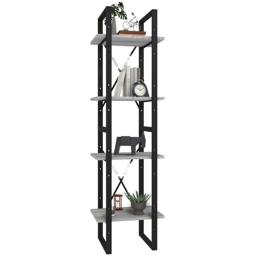  za knjige s 4 razine boja hrasta 40x30x140 cm drveni Slike