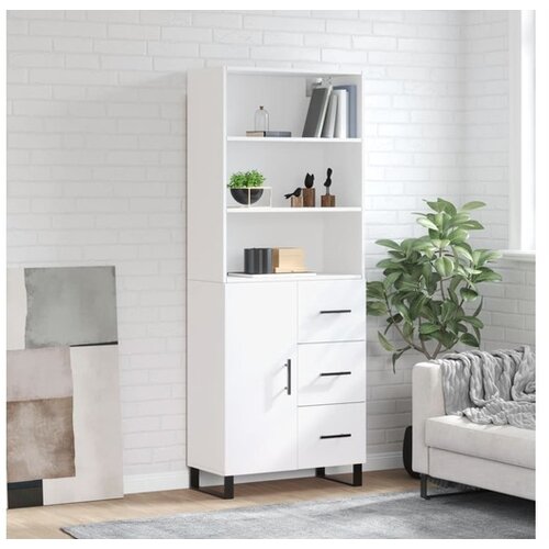 vidaXL Visoka komoda bijela 69 5x34x180 cm konstruirano drvo Cijene