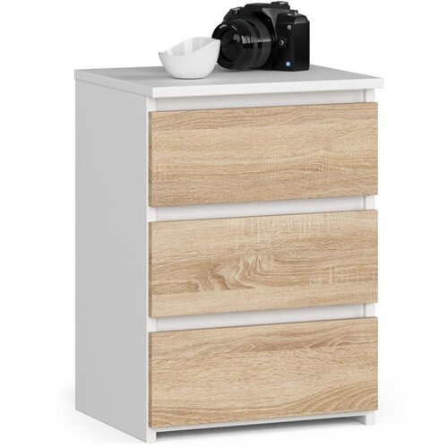 AKORD KOMODA CL3/40 BELO / SONOMA HRAST, (21702822) Cene