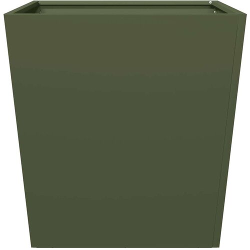 VidaXL Vrtne sadilice 2 kom maslinastozelene 50 x 50 x 50 cm čelične Slike