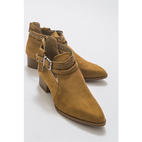 LuviShoes 11 Women's Camel Suede Boots Cene