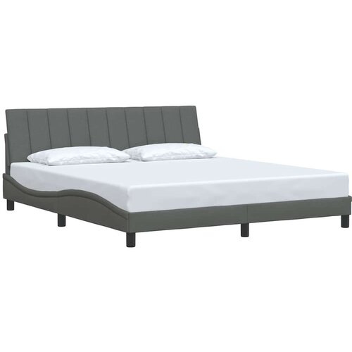 VidaXL okvir kreveta bez madraca tamnosivi 180x200 cm od tkanine Slike