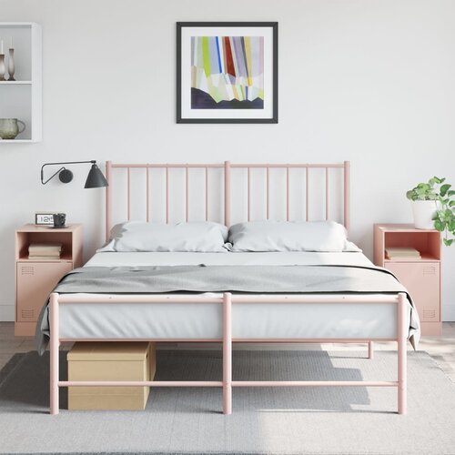 vidaXL Noćni ormarići 2 kom ružičasti 34 5 x 39 x 62 cm čelični Cijene