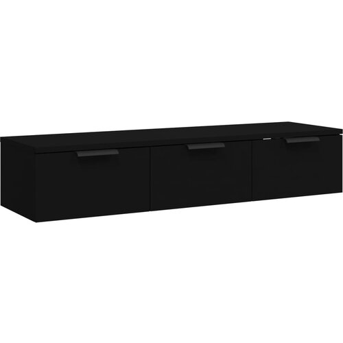 Maison Chic Stenska omarica - Zidna omarica črna 102x30x20 cm inženirski les iu82, (22063119) Slike