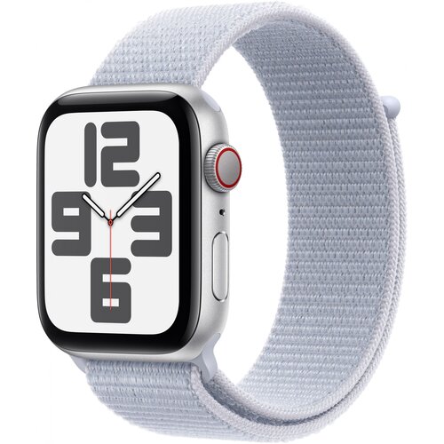 Apple watch se gps + cellular 44mm silver aluminium case with blue cloud sport loop" Cijene