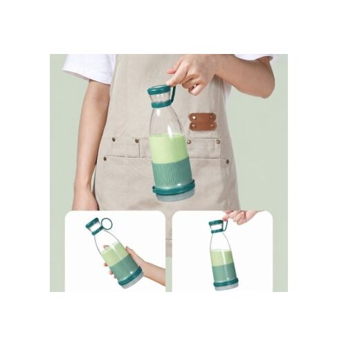 HOMEMATES Prenosivi blender na bateriju zelene boje 380ml Slike