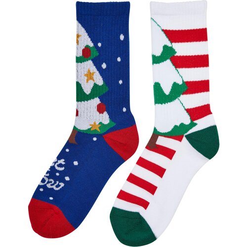 Urban Classics Accessoires Fancy X-Mas Tree Socks 2-Pack multicolor Slike