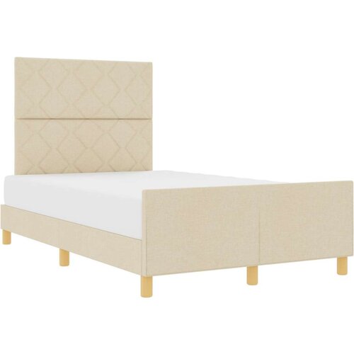 VidaXL Krevetni okvir krem boje 120x200 cm tkanina Slike