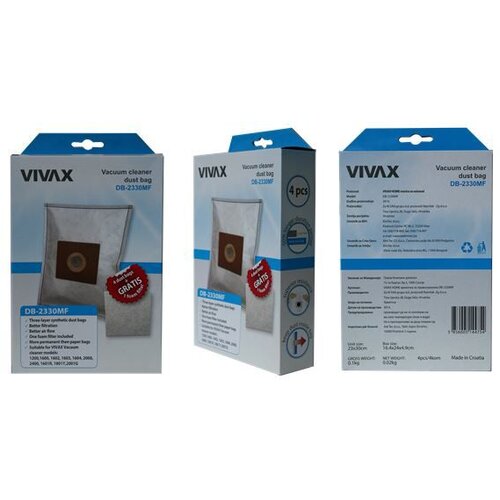 Vivax HOME vrećice za usisavač sint. (4kom/pak) + filter DB-2330MF Cijene