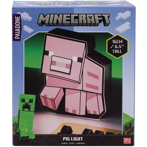 Paladone Minecraft Pig svetilka | Uradno licenciran dekor za spalnico Minecraft in namizna svetilka, črna (PP9466MCF), (20870732)