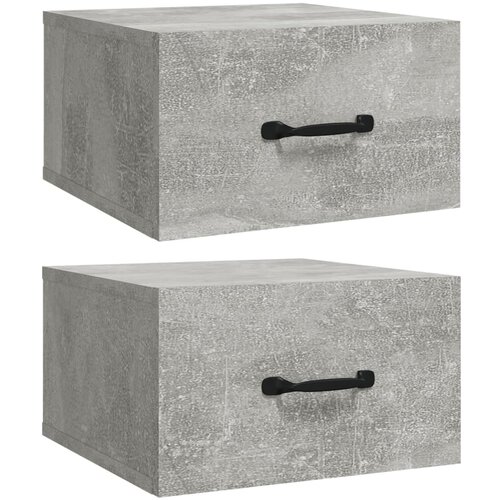  Zidni noćni ormarići 2 kom siva boja betona 35 x 35 x 20 cm Slike