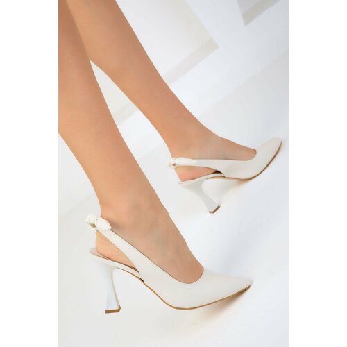 Soho Women's White Classic Heeled Shoes 18882 Cene
