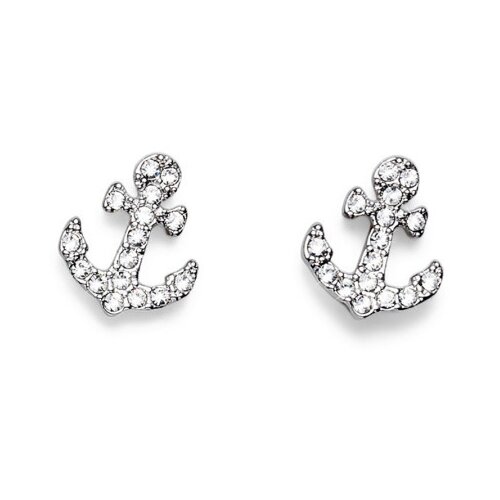  Ženske oliver weber anchor crystal mindjuše sa swarovski belim kristalom ( 22399r ) Cene