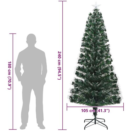 VidaXL Umjetno božićno drvce Zelena 240 cm PVC Slike