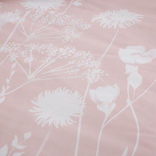 Catherine Lansfield Bela/rožnata podalj&amp;scaron;ana posteljnina za zakonsko posteljo 230x220 cm Meadowsweet Floral &amp;ndash; Slike