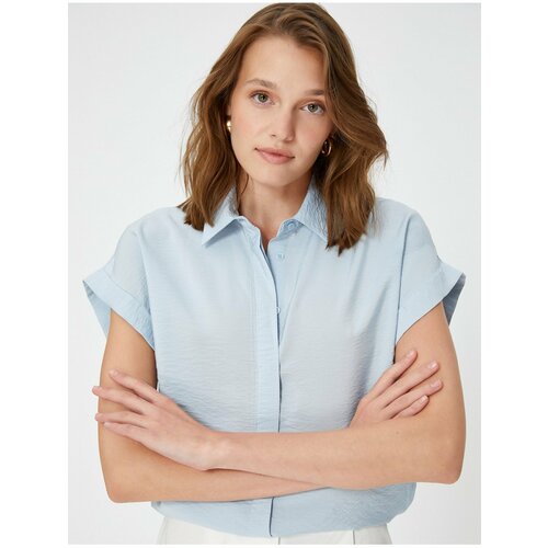 Koton Short Sleeve Shirt with Buttons Viscose Blend Slike