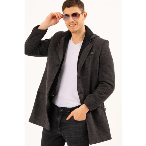 Dewberry PLT8376 MEN&amp;#039;S COAT-PATTERNED DARK ANTHRACITE Slike