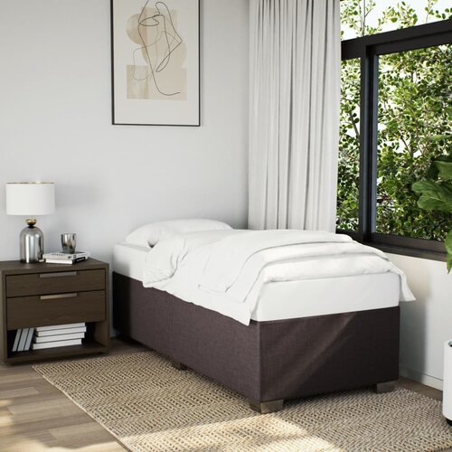 Furnova Posteljni okvir brez vzmetnice temno rjav 100x200 cm blago, (21935833) Slike