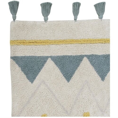 Lorena Canals Krem periv/ručno rađen pamučan dječji tepih 140x200 cm Azteca Vintage Blue &amp;ndash; Slike