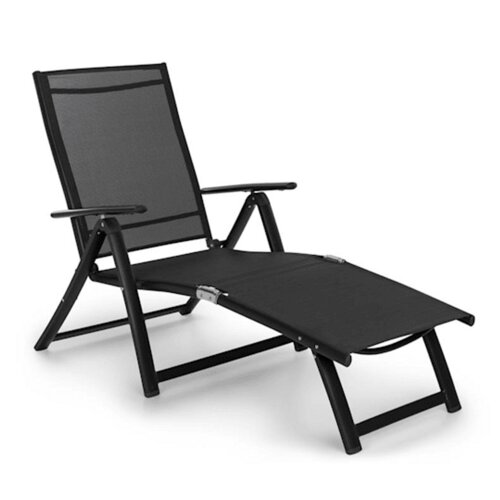 Blumfeldt Pomporto Lounge, vrtni ležalnik, PVC, PE, aluminij,7 položajev, antracit Cene
